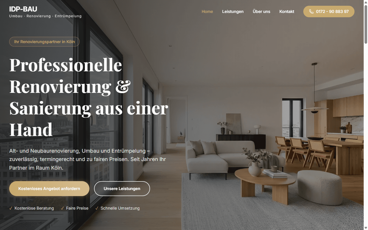 IDP-Renovierungen – Screenshot 1